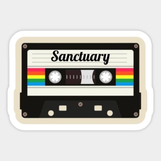 Sanctuary / Cassette Tape Style Sticker